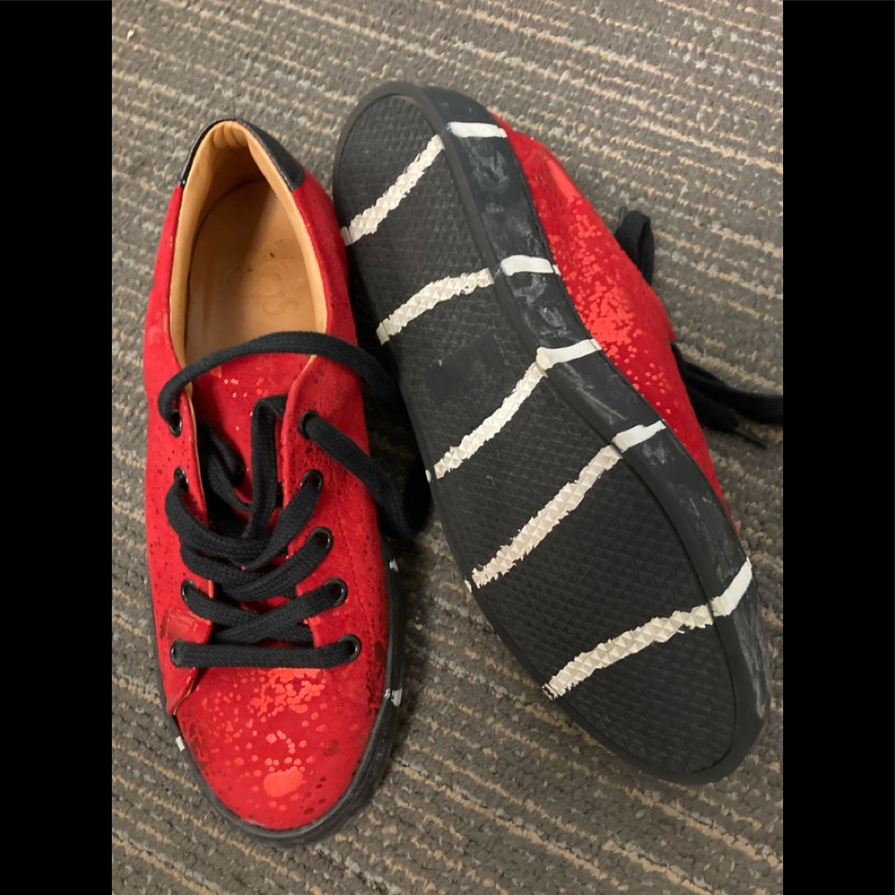 Georgina Goodman  Trainers   Red with metallic Sz 39   ( 8.5 ) New -  no tags